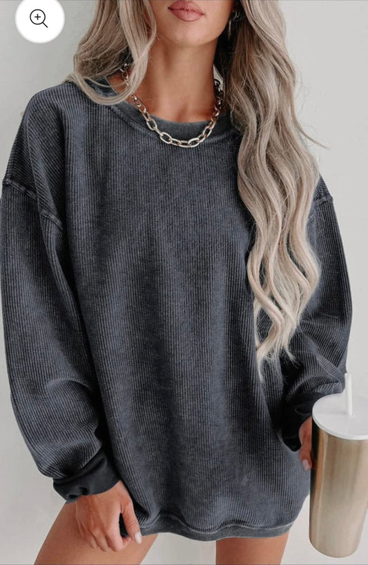 solid knit pullover
