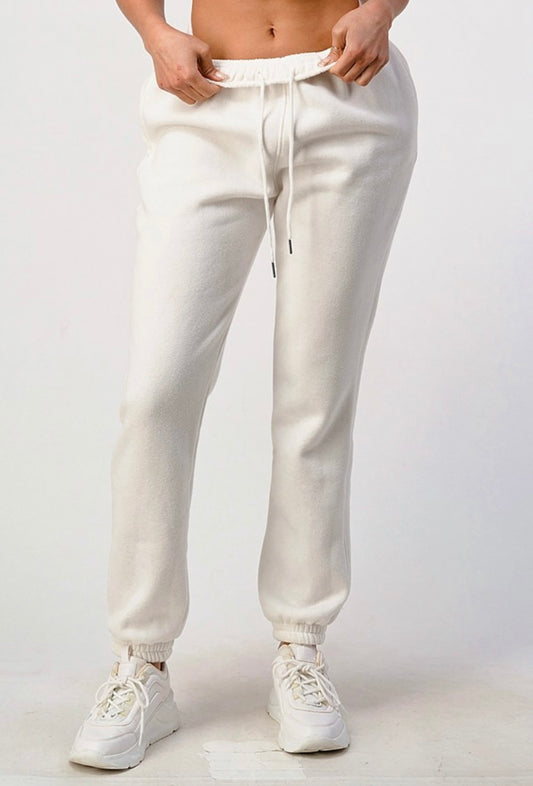 solid pocket sweat jogger pants with piping